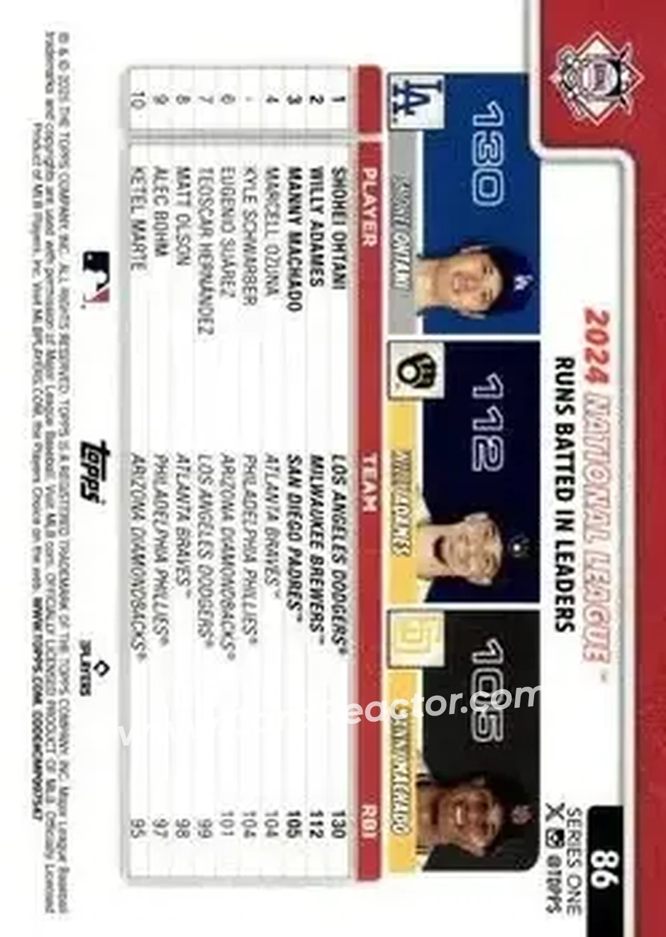 Back of Card #86