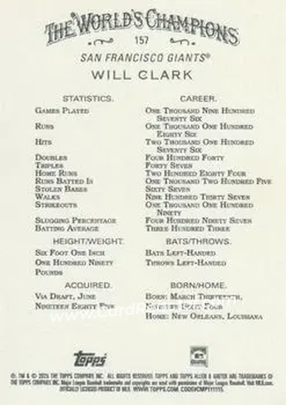 Back of Will Clark