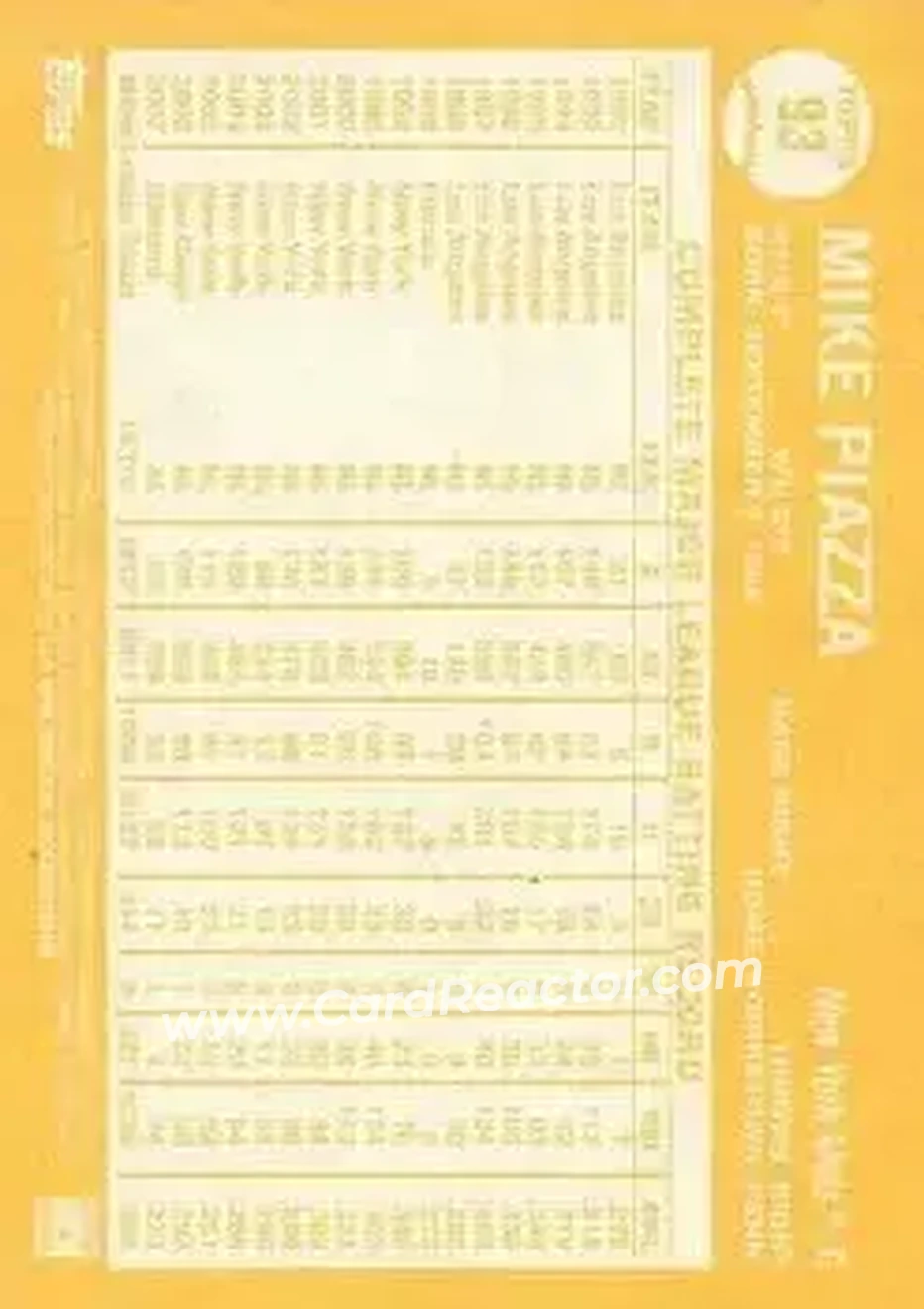 Back of Mike Piazza