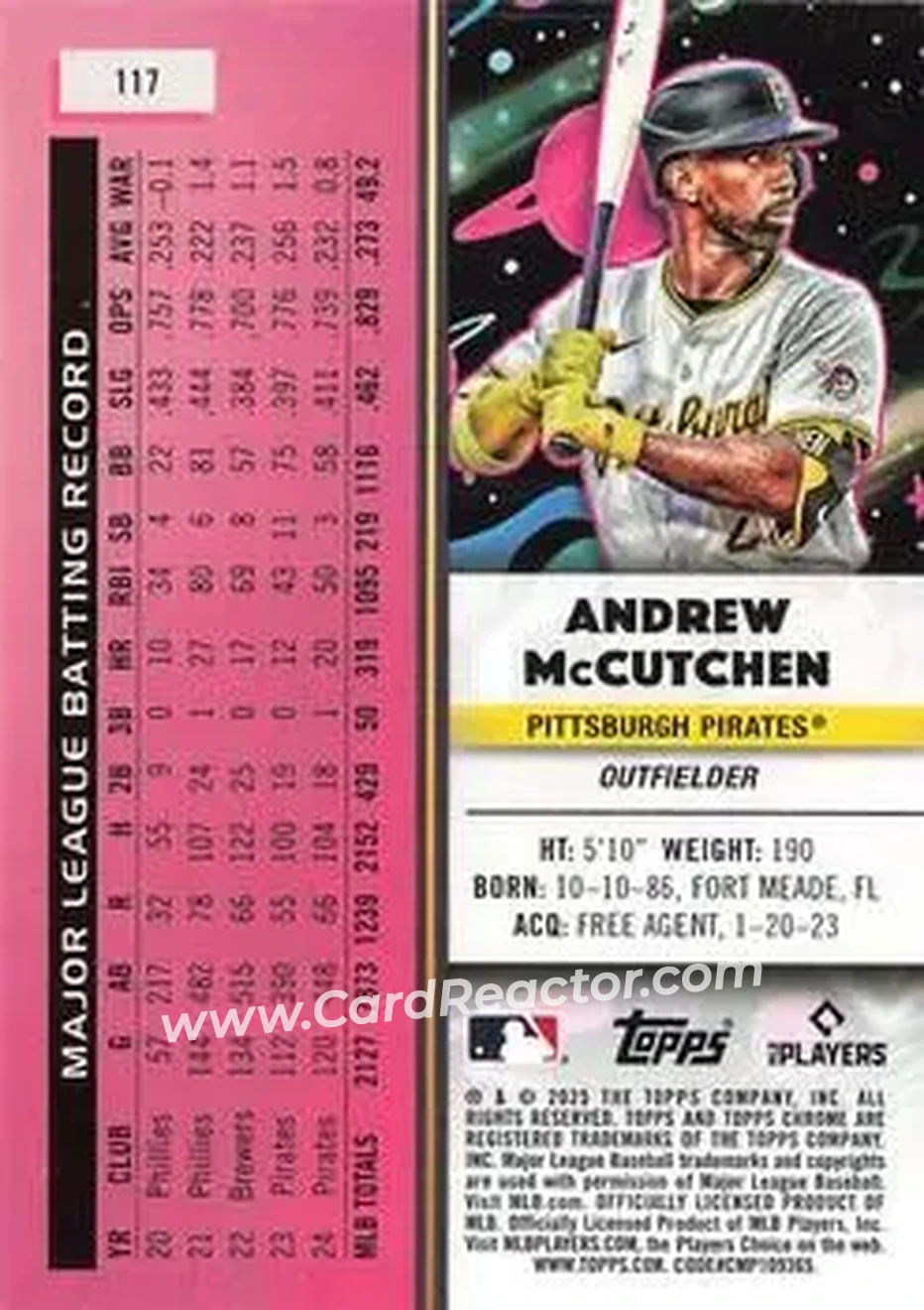 Back of Andrew McCutchen