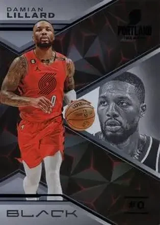 2022-23 Panini Black #26 - Damian Lillard - Portland Trail Blazers