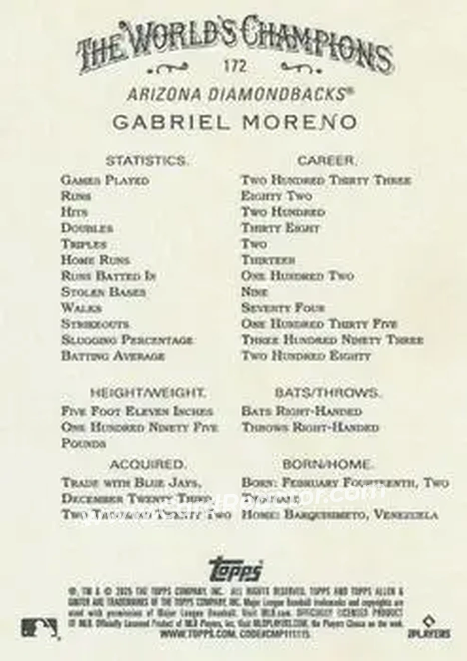 Back of Gabriel Moreno