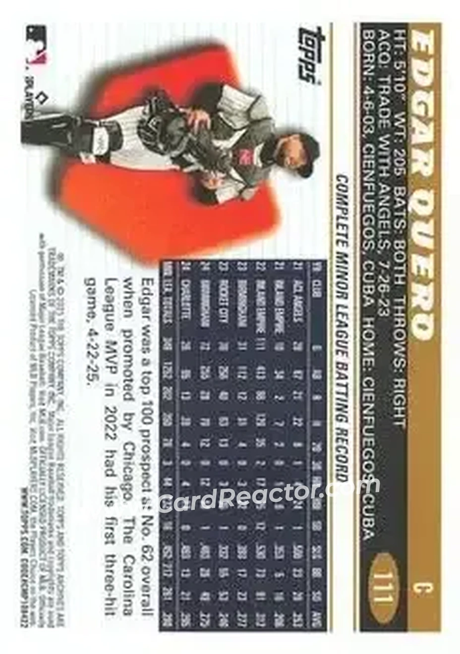 Back of Edgar Quero