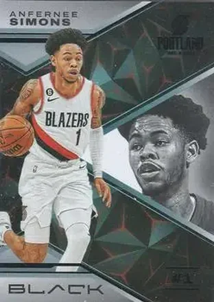 2022-23 Panini Black #32 - Anfernee Simons - Portland Trail Blazers