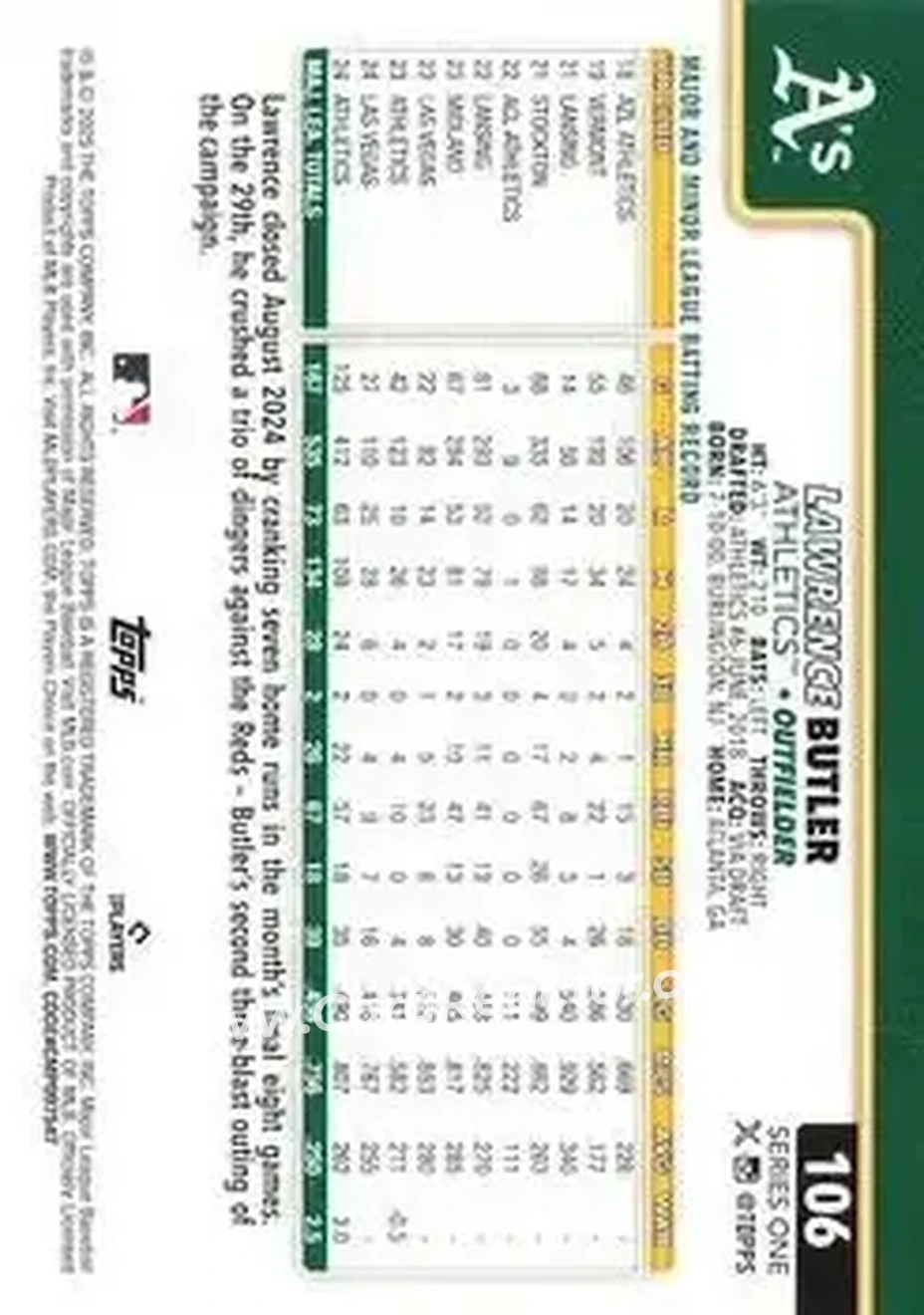 Back of Lawrence Butler