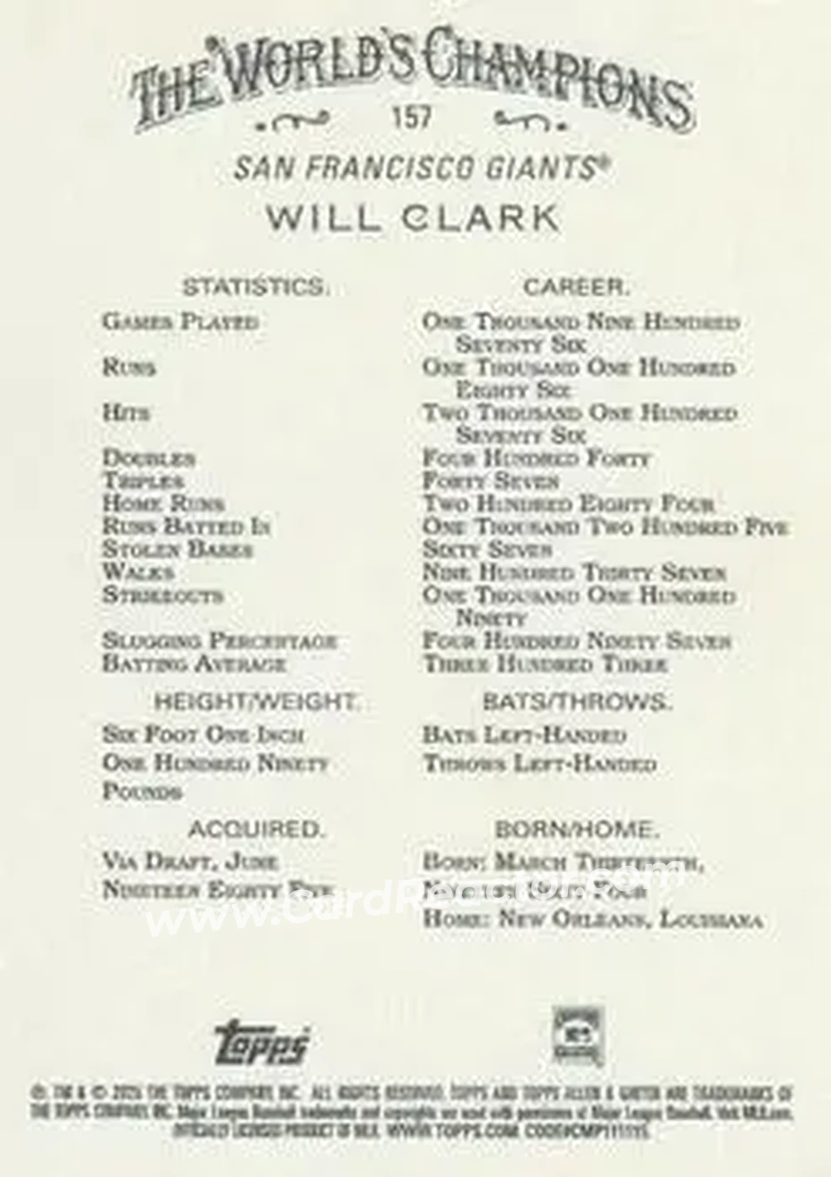 Back of Will Clark