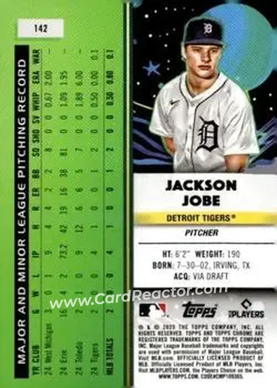 Back of Jackson Jobe