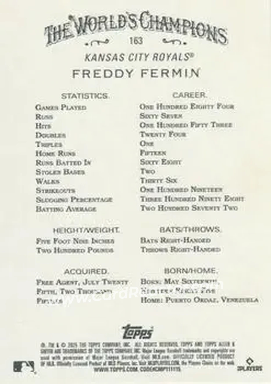Back of Freddy Fermin