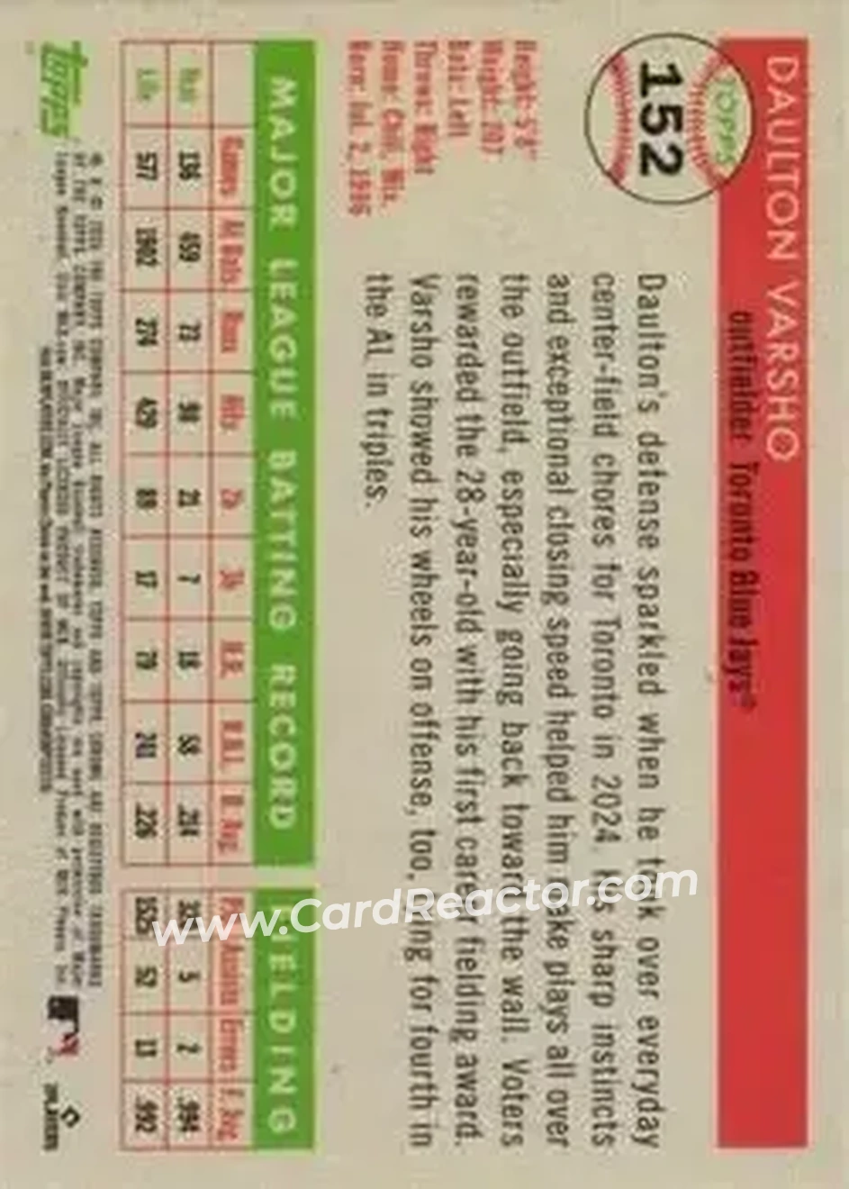 Back of Daulton Varsho