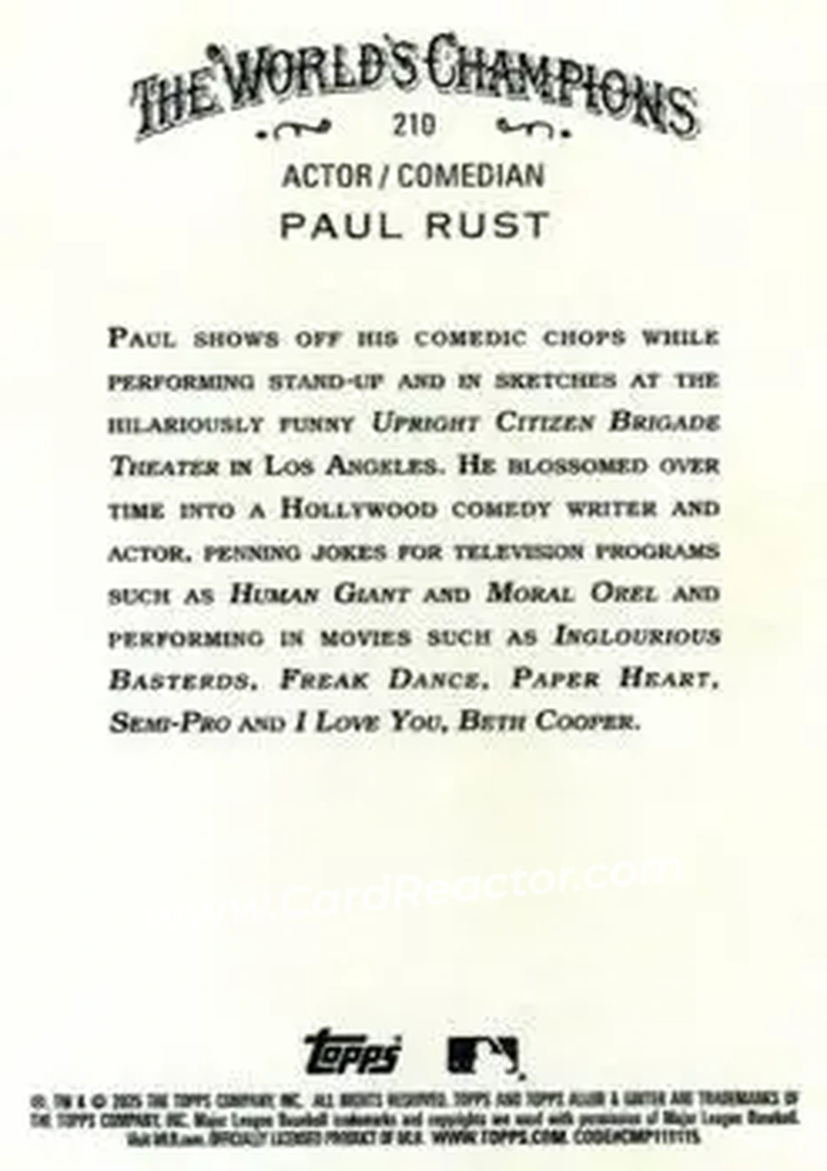 Back of Paul Rust