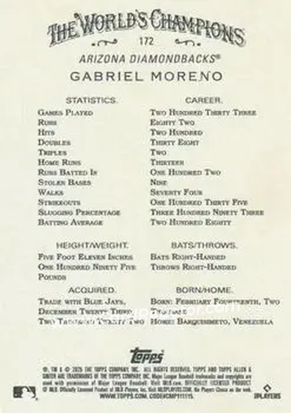 Back of Gabriel Moreno