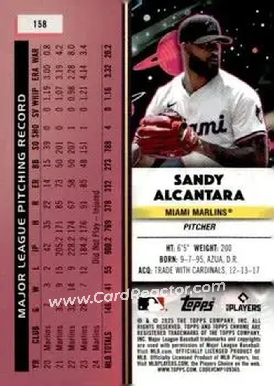 Back of Sandy Alcantara