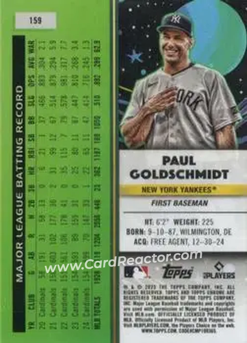 Back of Paul Goldschmidt