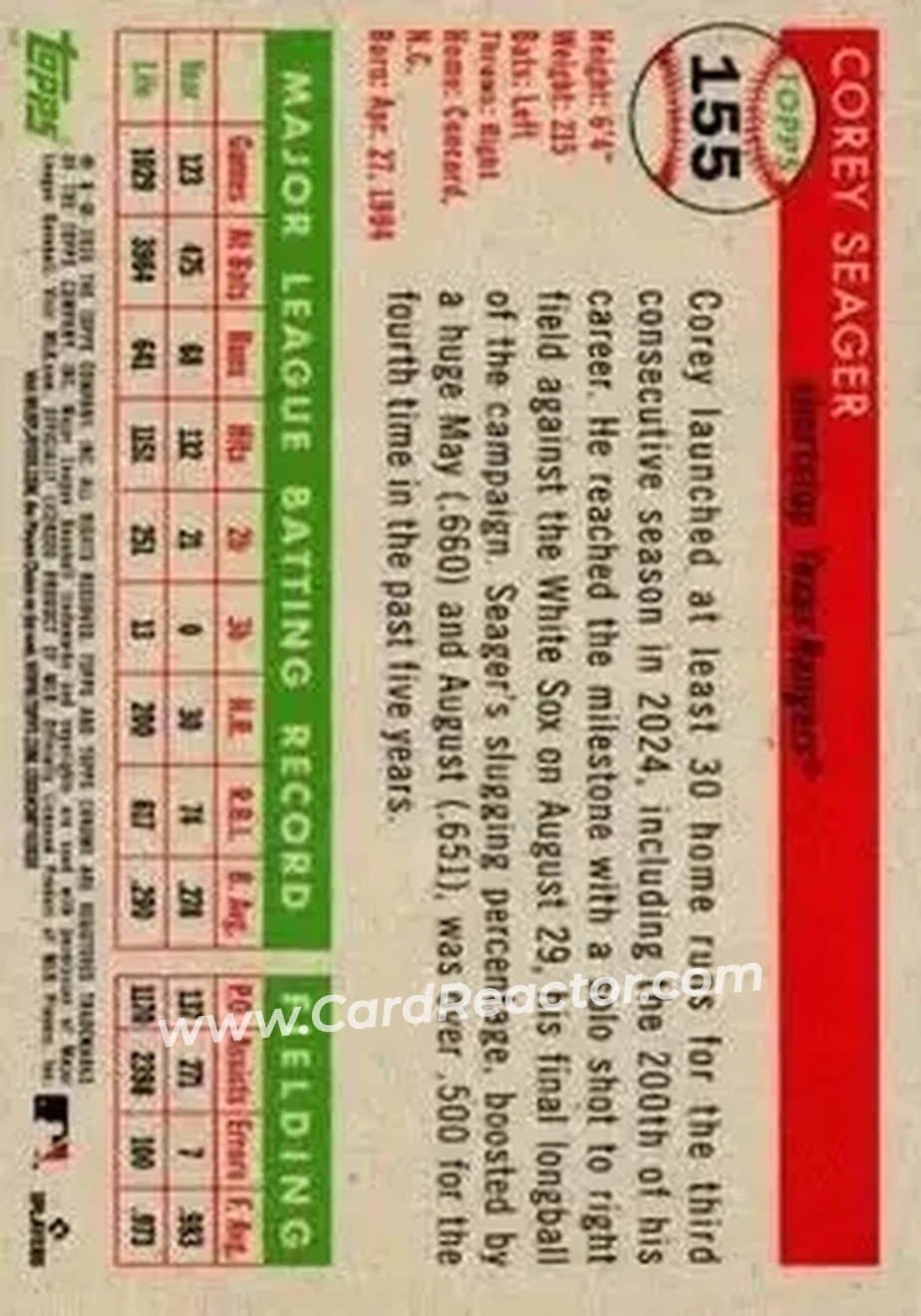 Back of Corey Seager