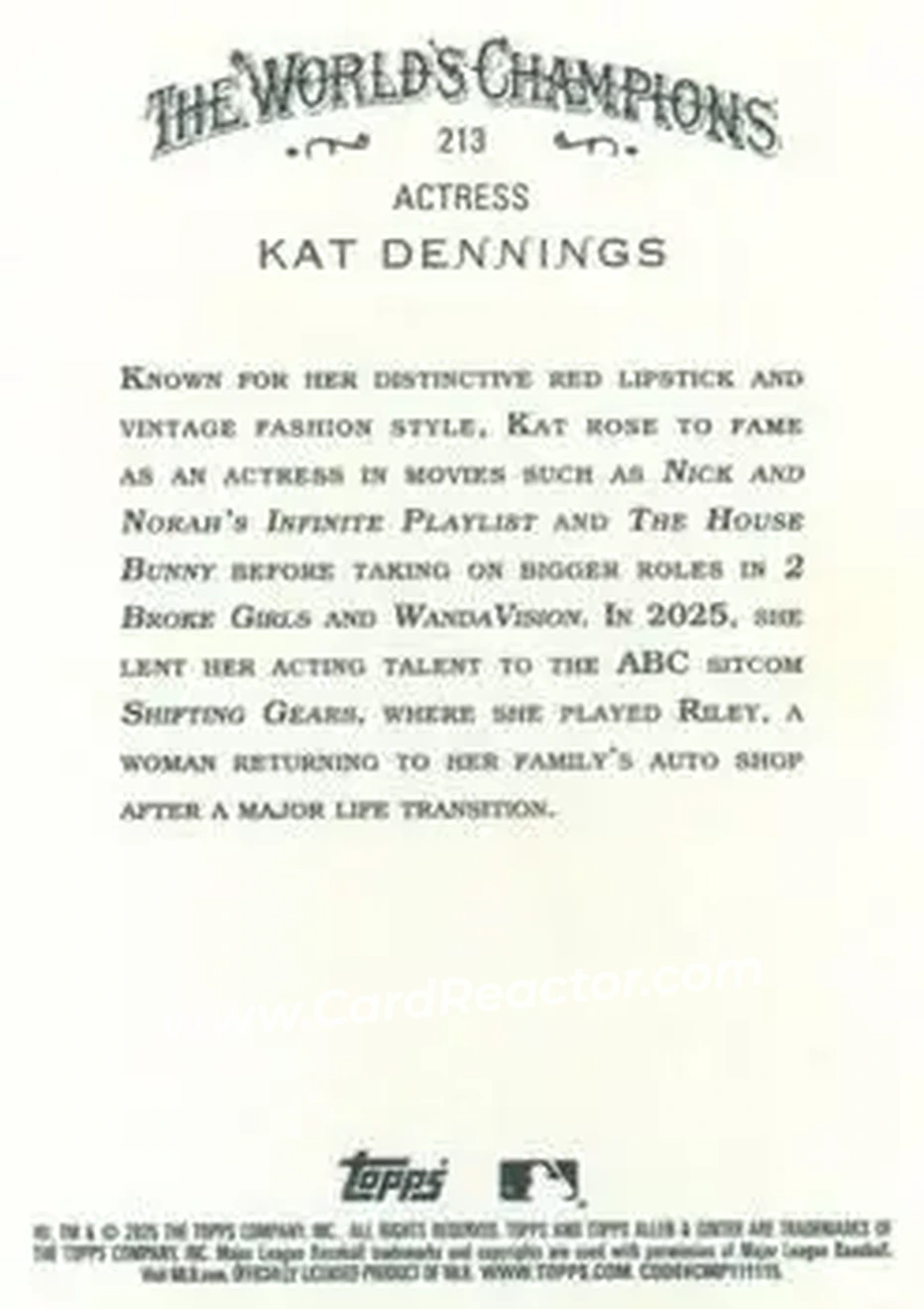 Back of Kat Dennings