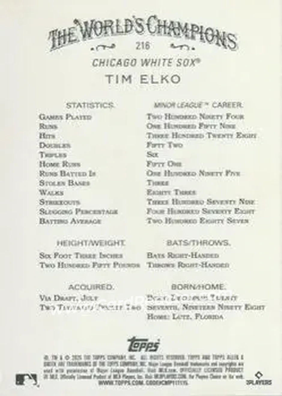 Back of Tim Elko