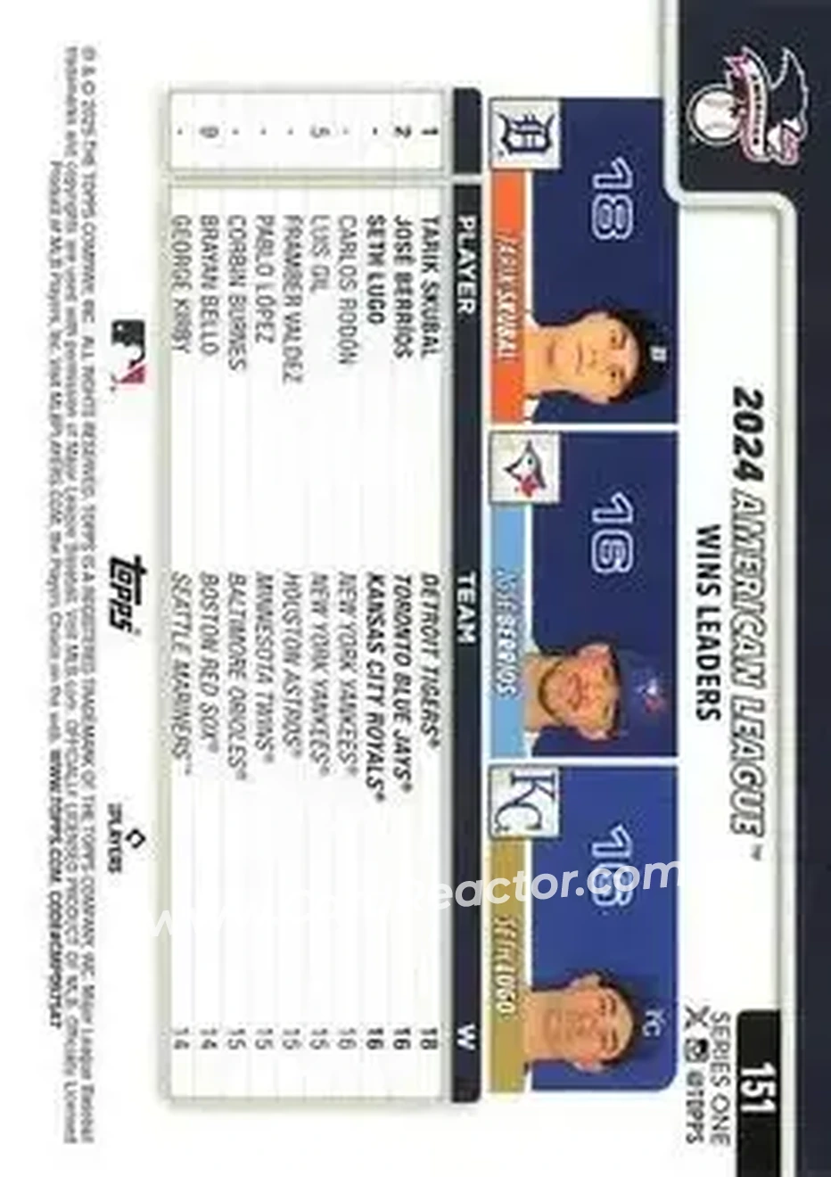 Back of Card #151