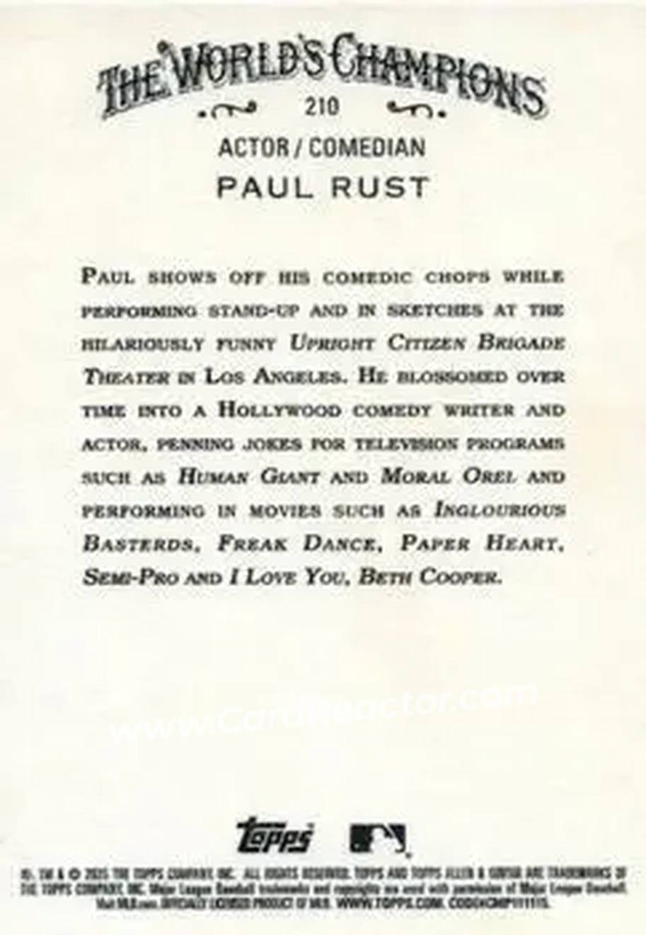 Back of Paul Rust