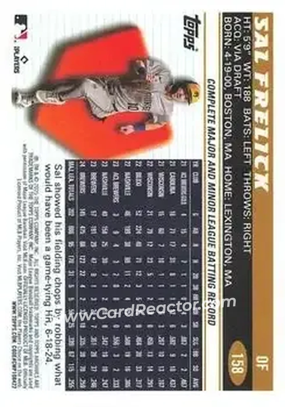 Back of Sal Frelick