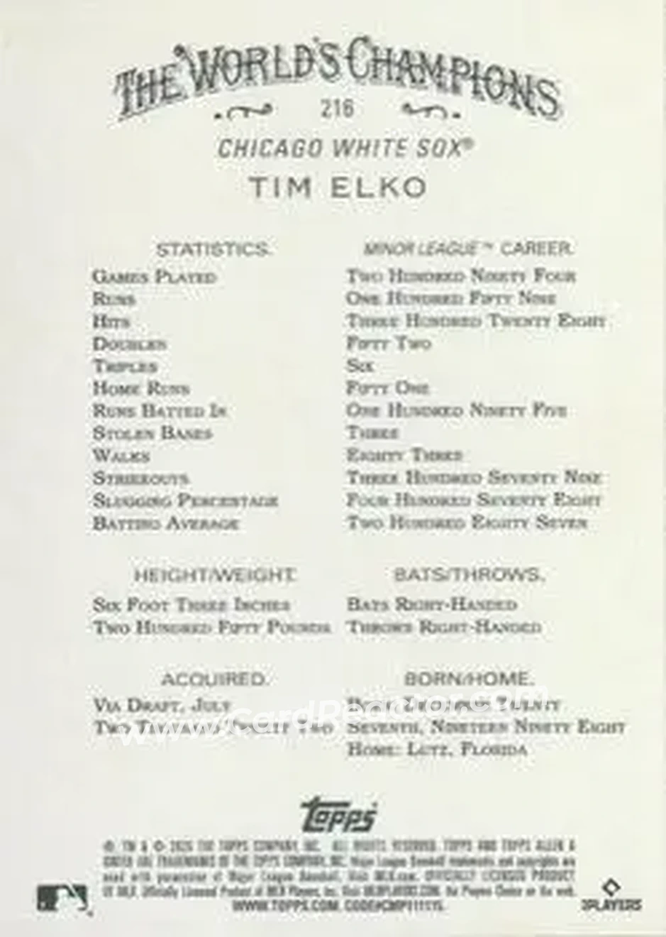 Back of Tim Elko