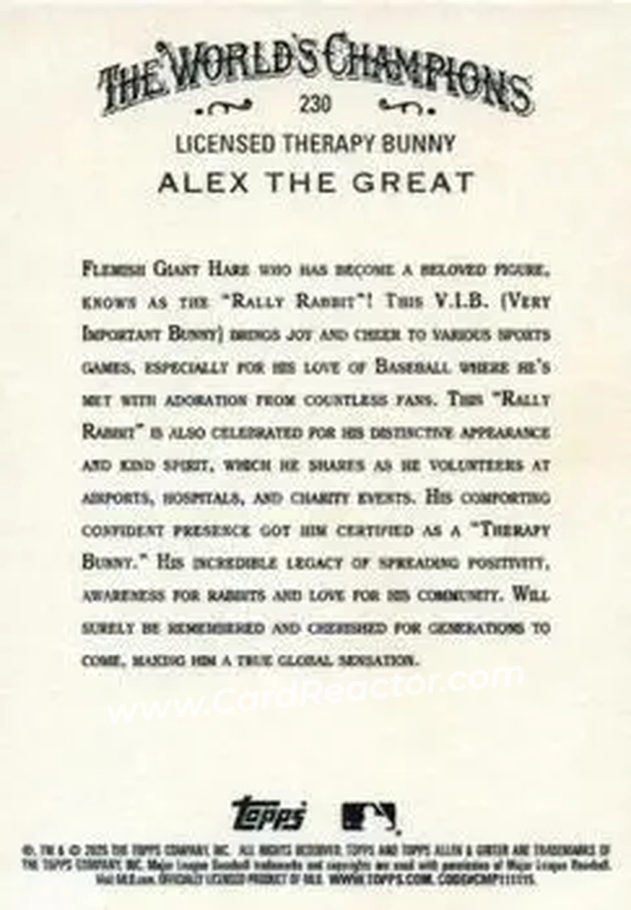 Back of Alex the Great