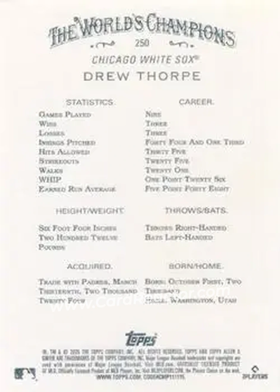 Back of Drew Thorpe