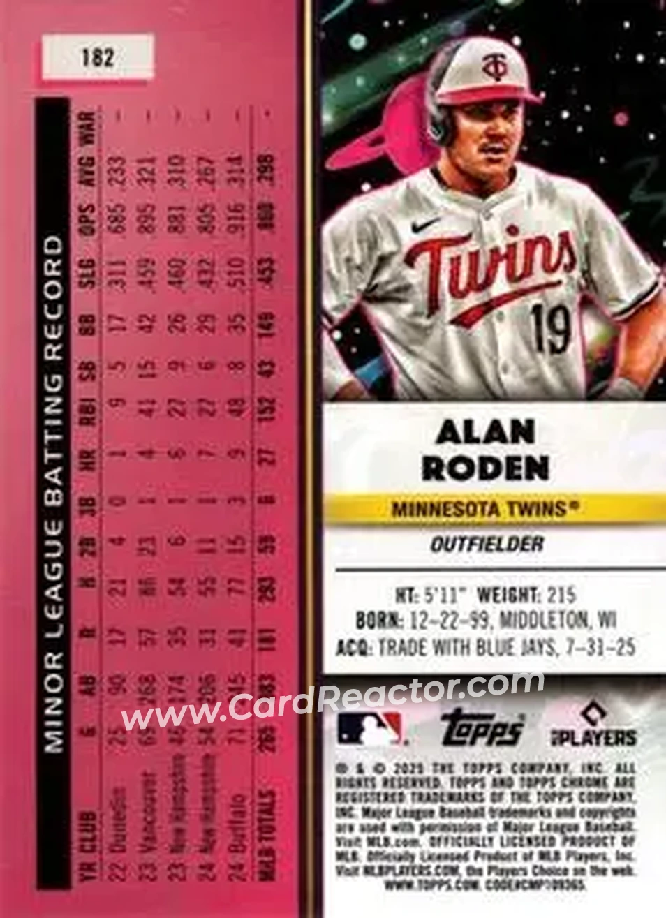 Back of Alan Roden