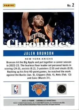 Back of Jalen Brunson