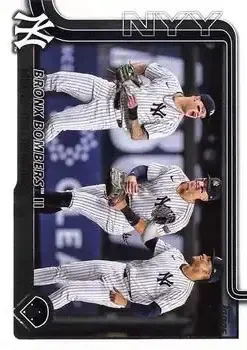 2025 Topps #184 - Bronx Bombers II: Yankees Trio Eyes History - New York Yankees - Front