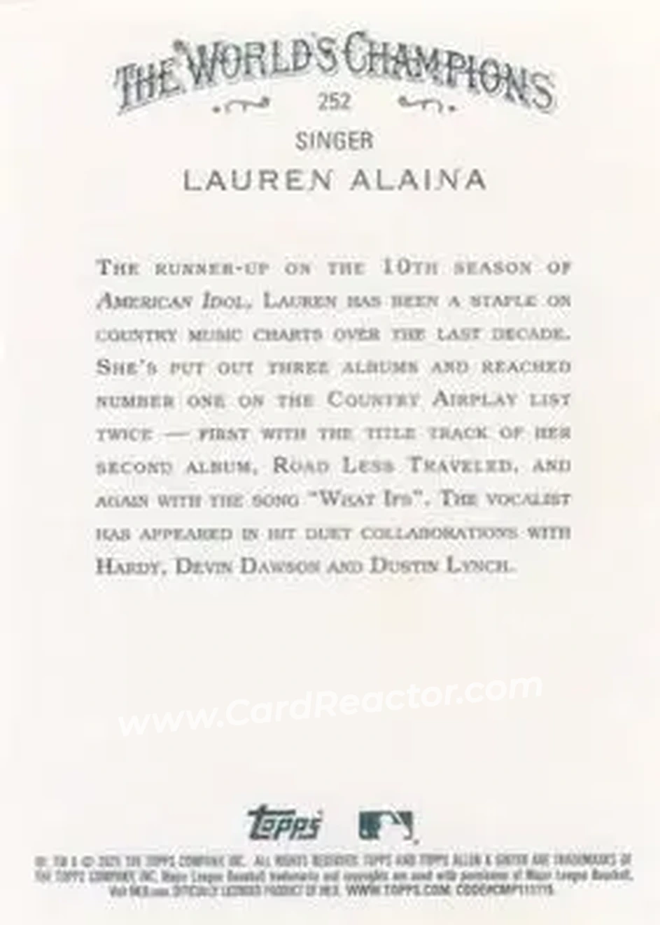 Back of Lauren Alaina