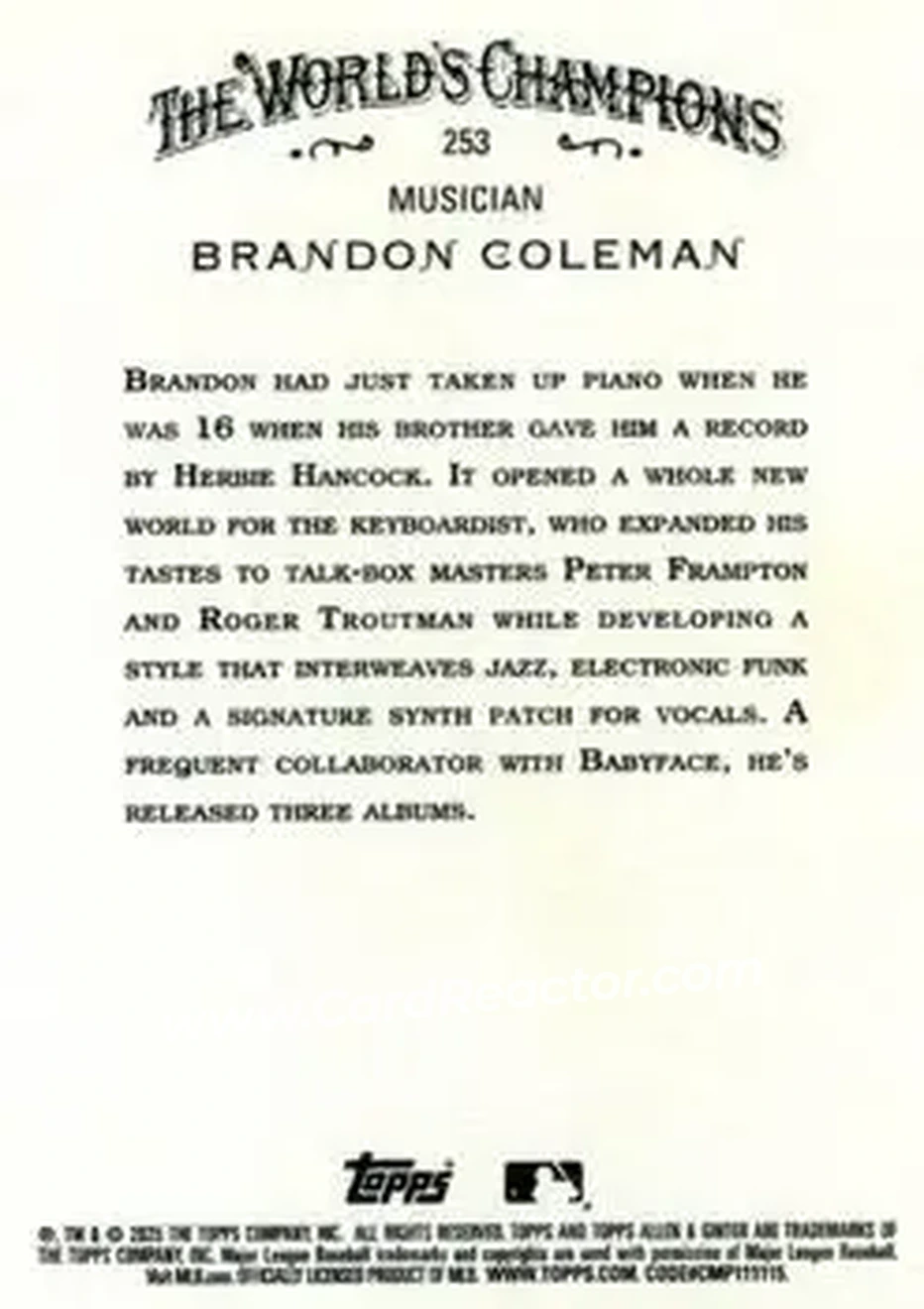 Back of Brandon Coleman