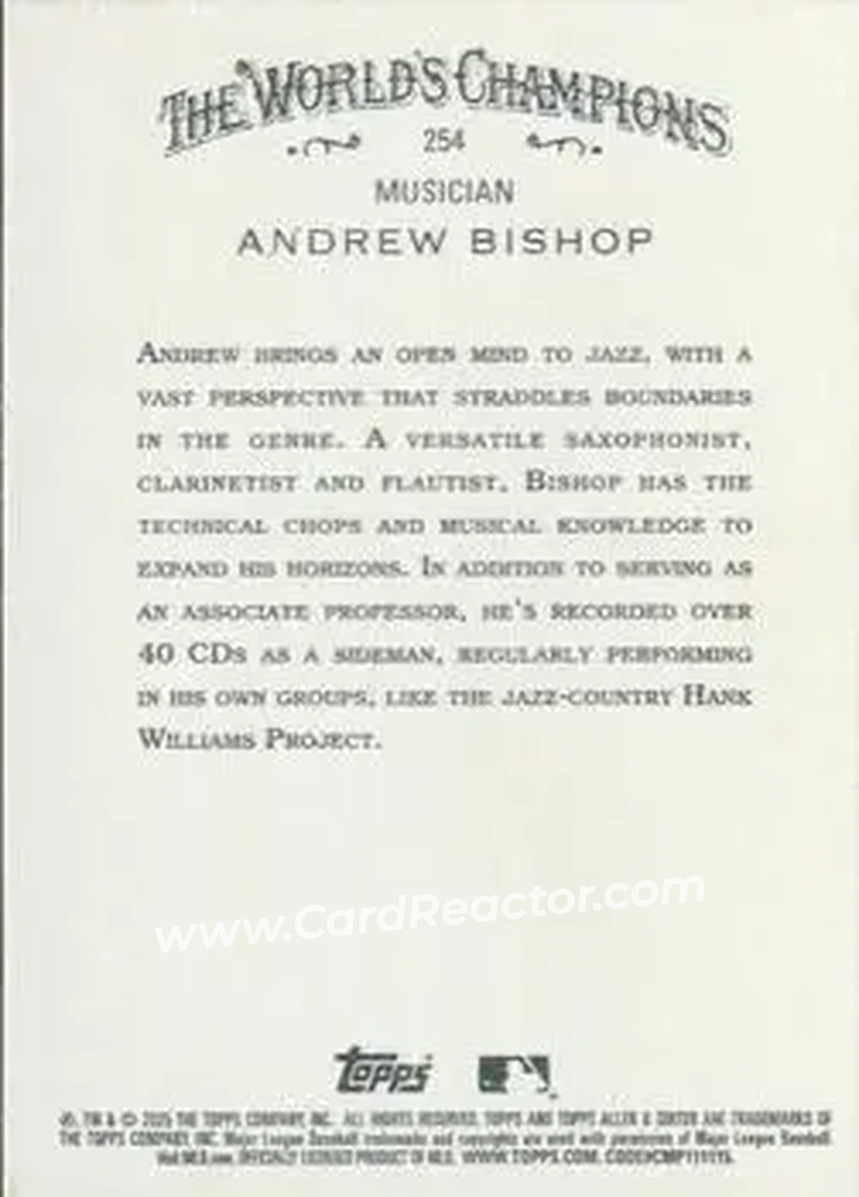 Back of Andrew Bishop