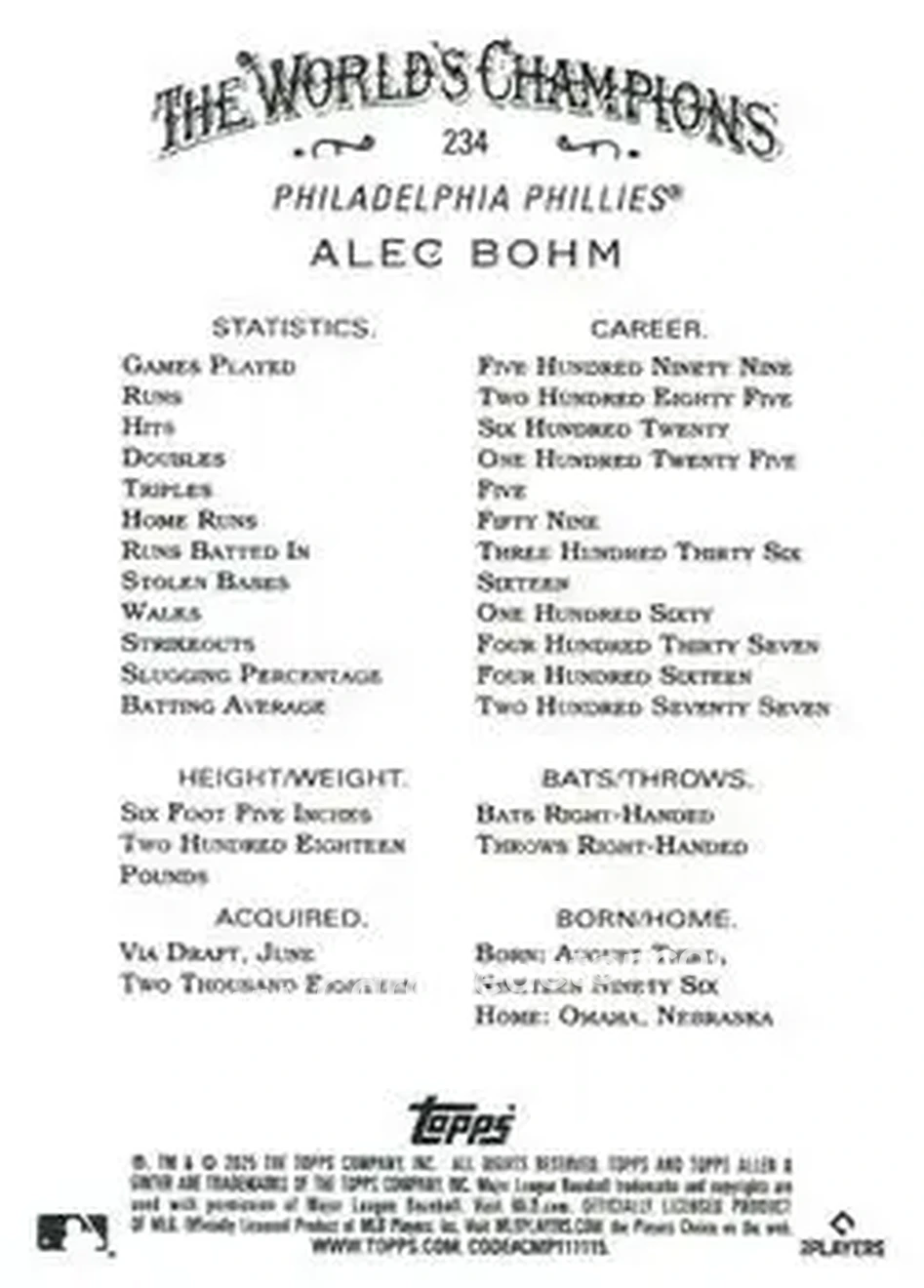 Back of Alec Bohm