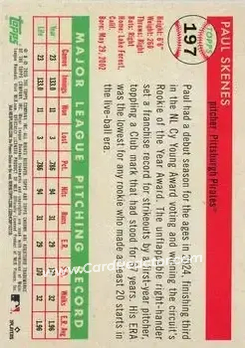 Back of Paul Skenes