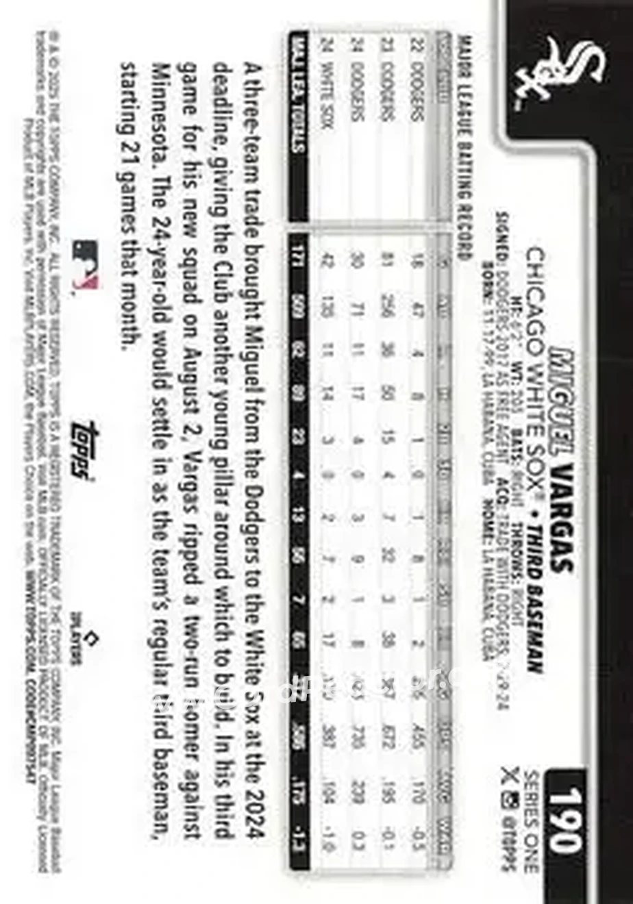 Back of Miguel Vargas