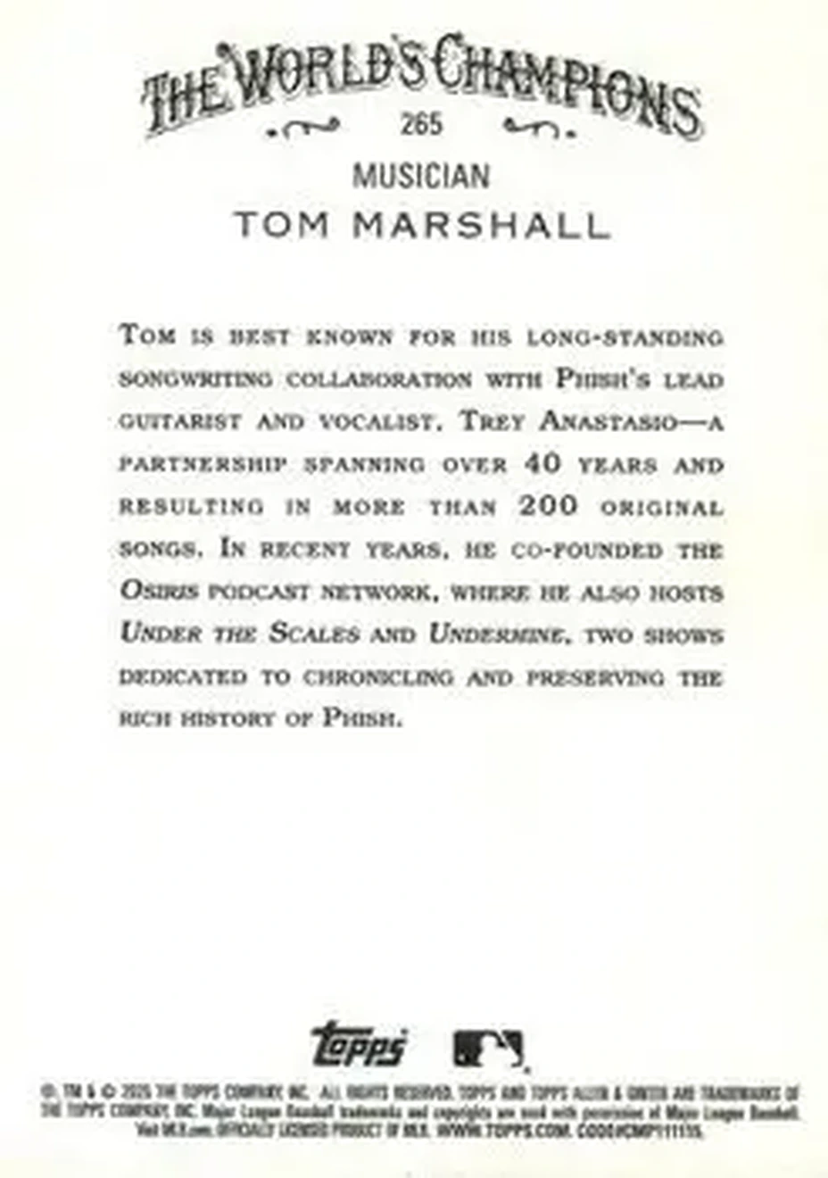 Back of Tom Marshall