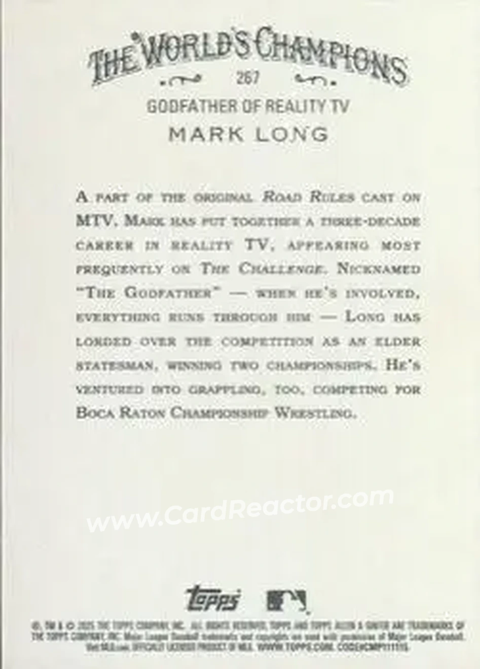 Back of Mark Long