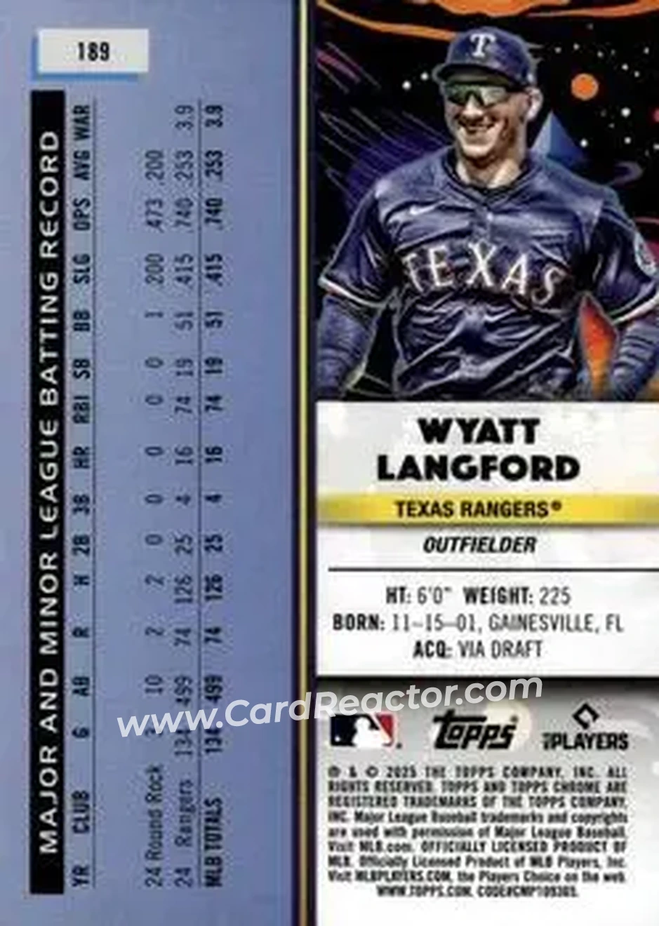 Back of Wyatt Langford