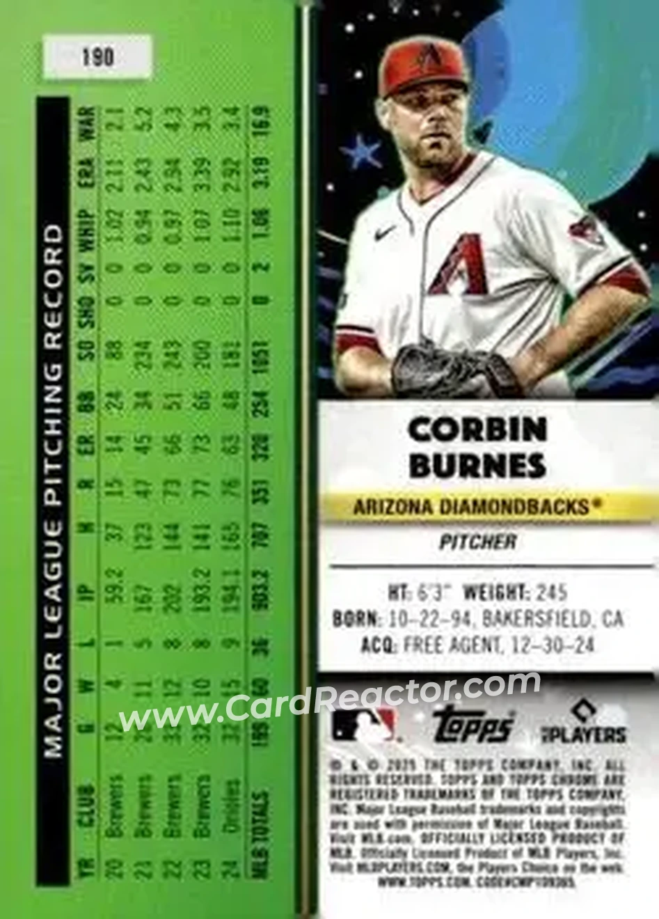 Back of Corbin Burnes