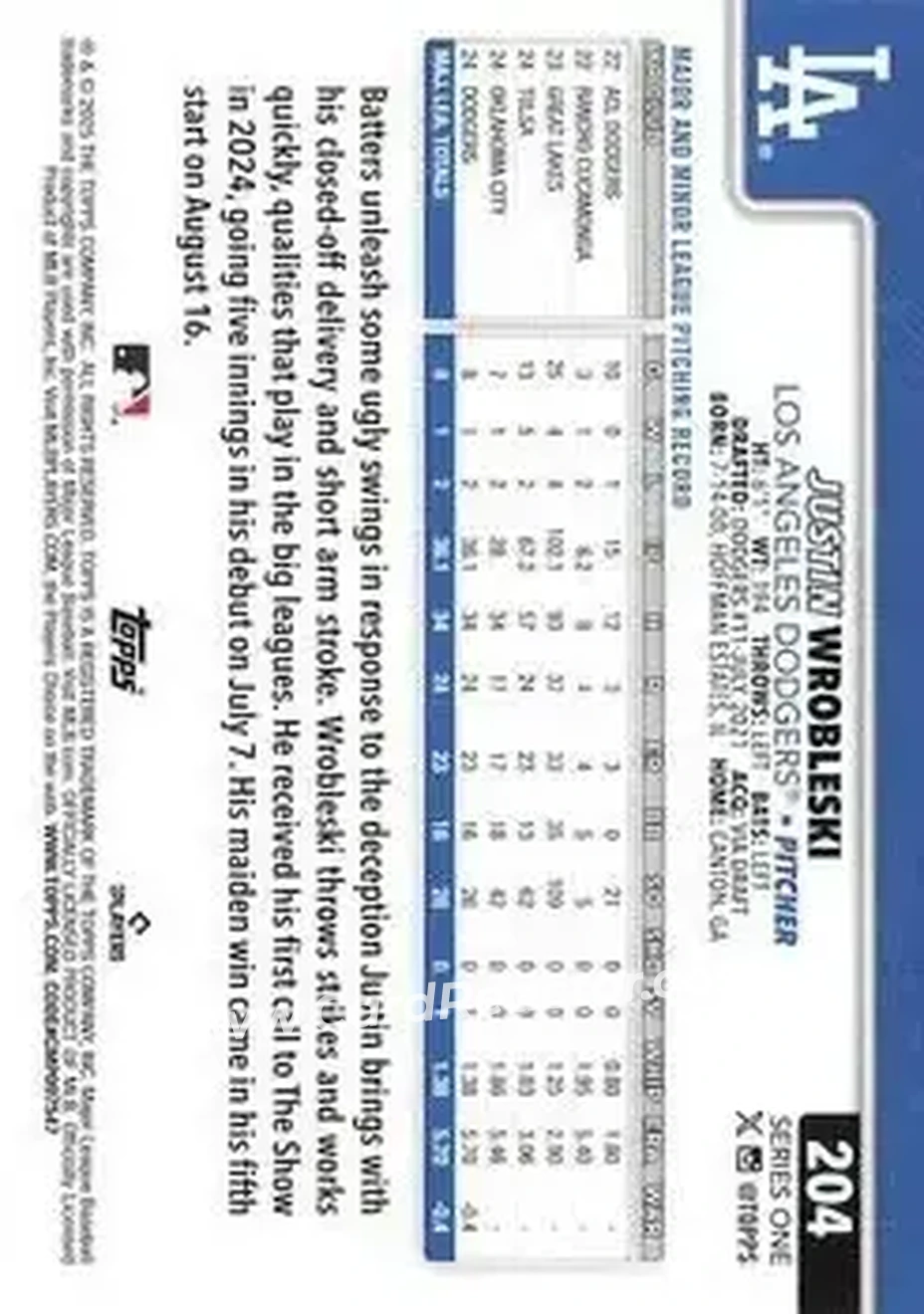 Back of Justin Wrobleski