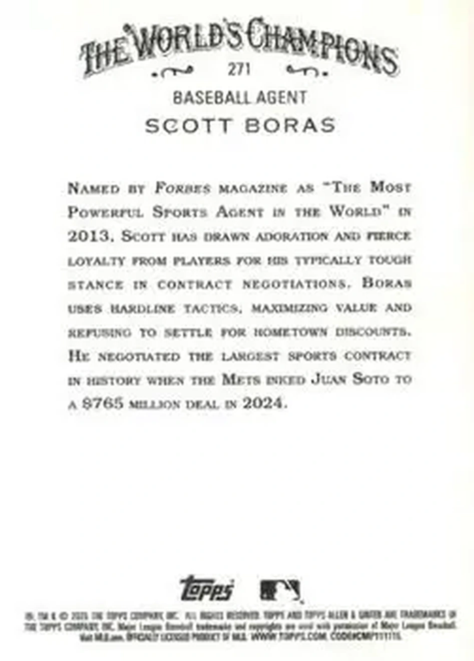 Back of Scott Boras