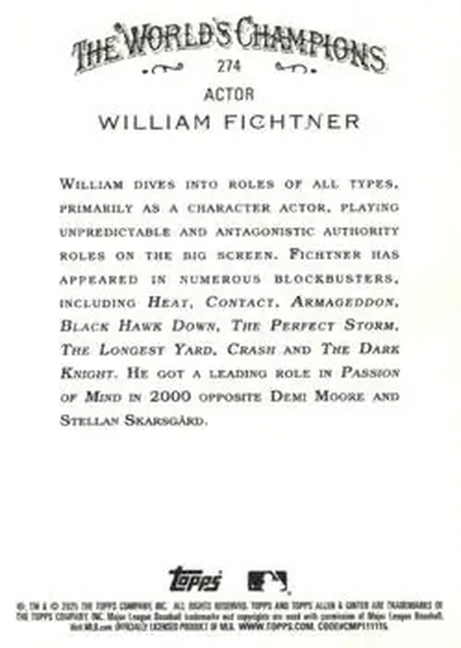 Back of William Fichtner