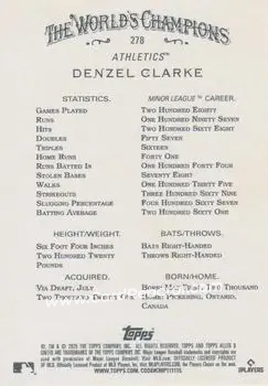 Back of Denzel Clarke