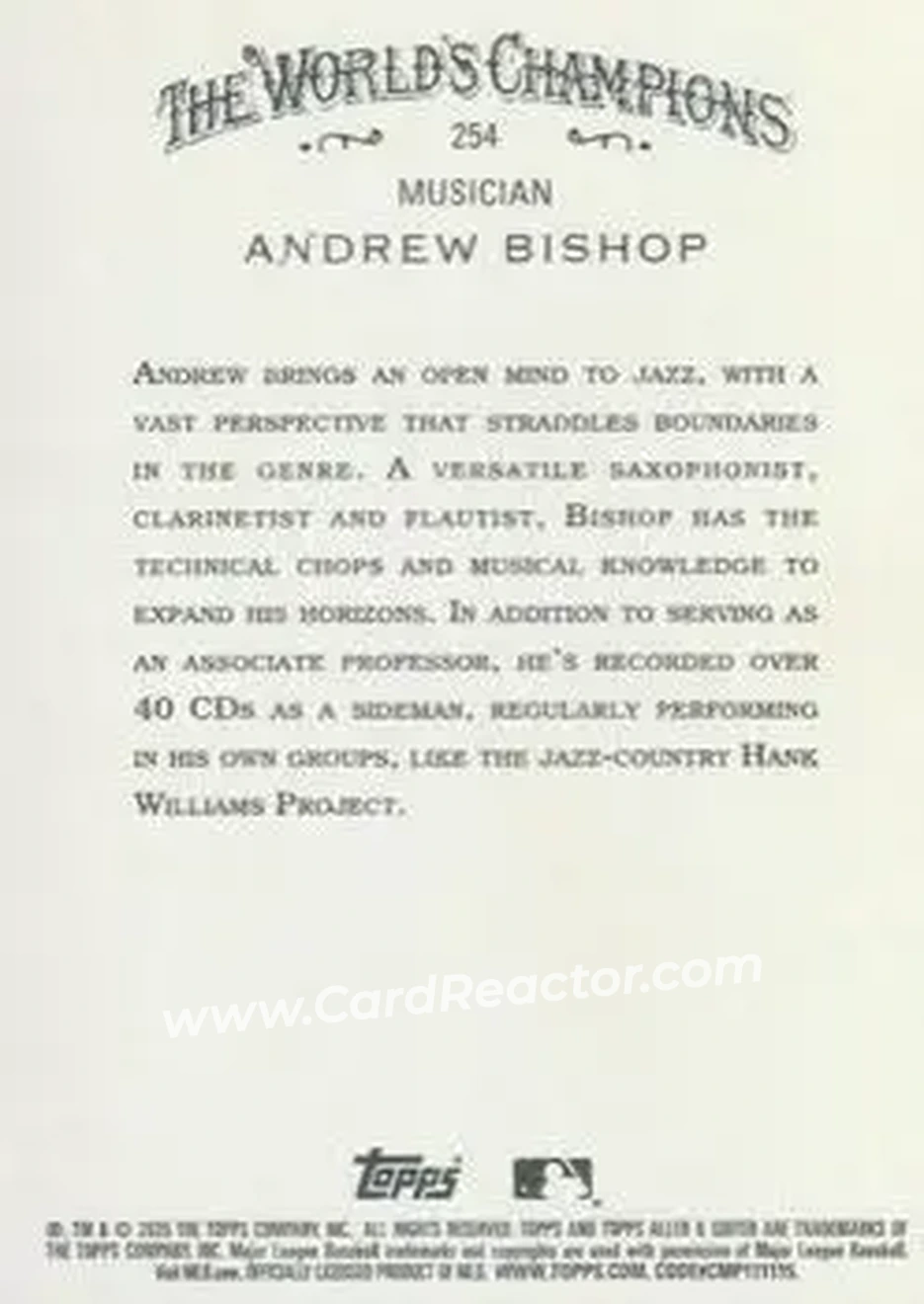 Back of Andrew Bishop