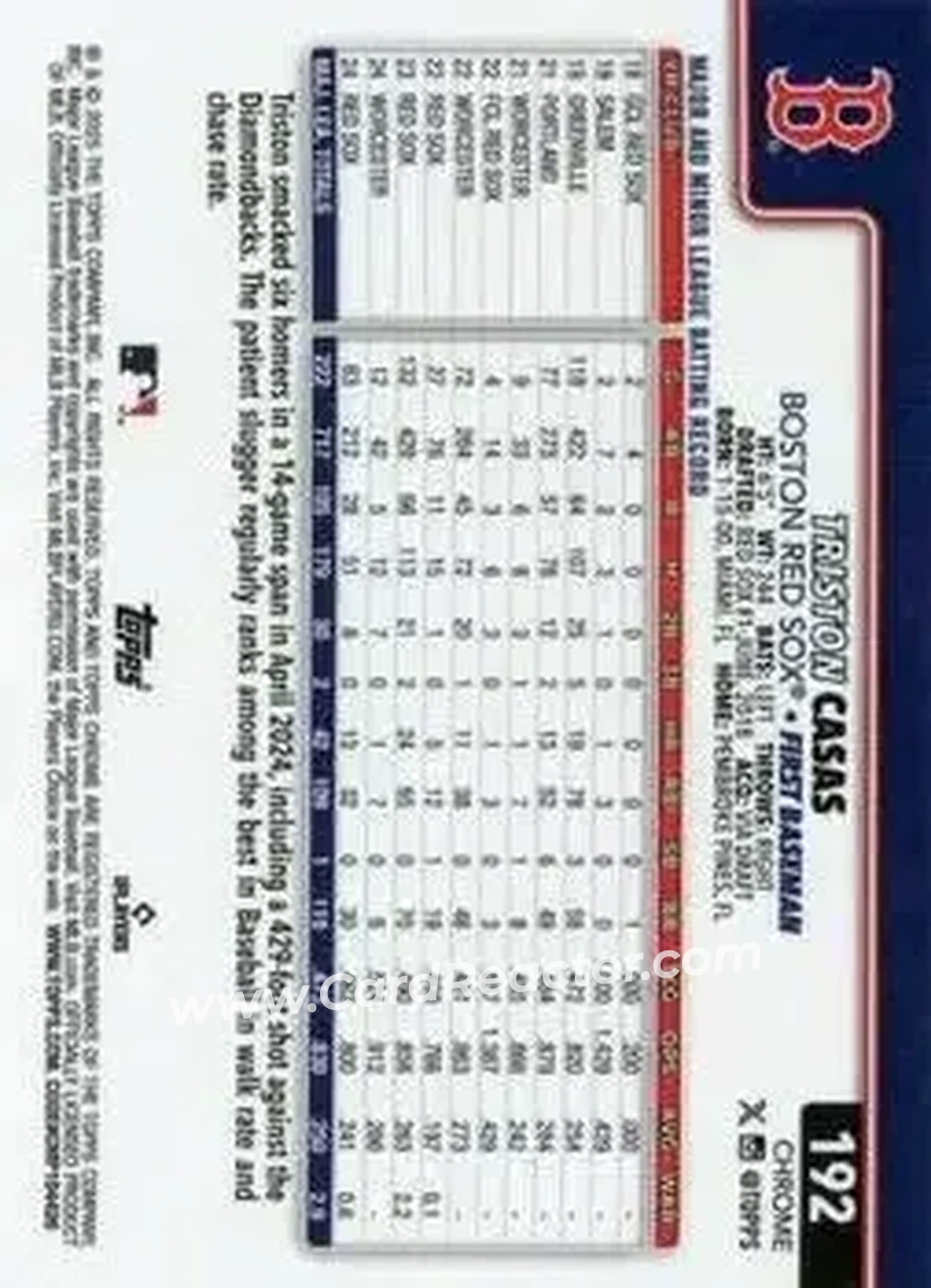 Back of Triston Casas