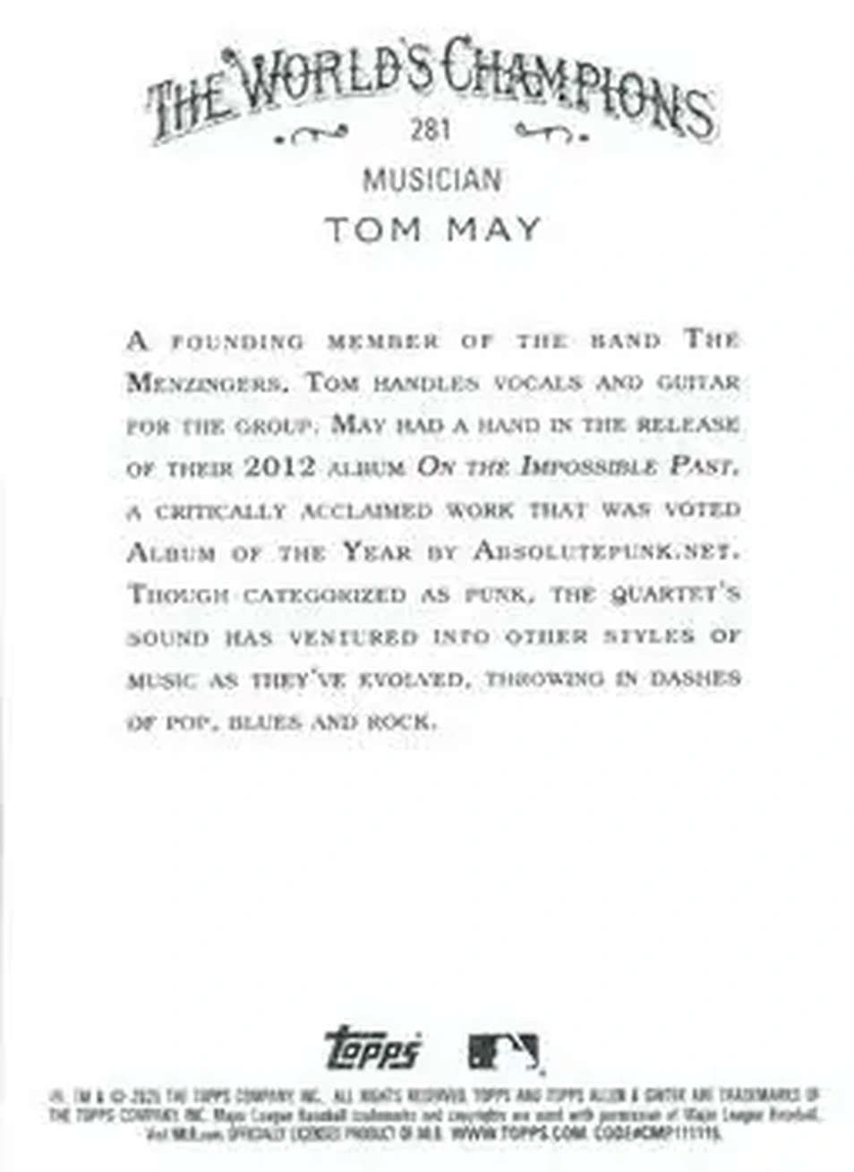 Back of Tom May