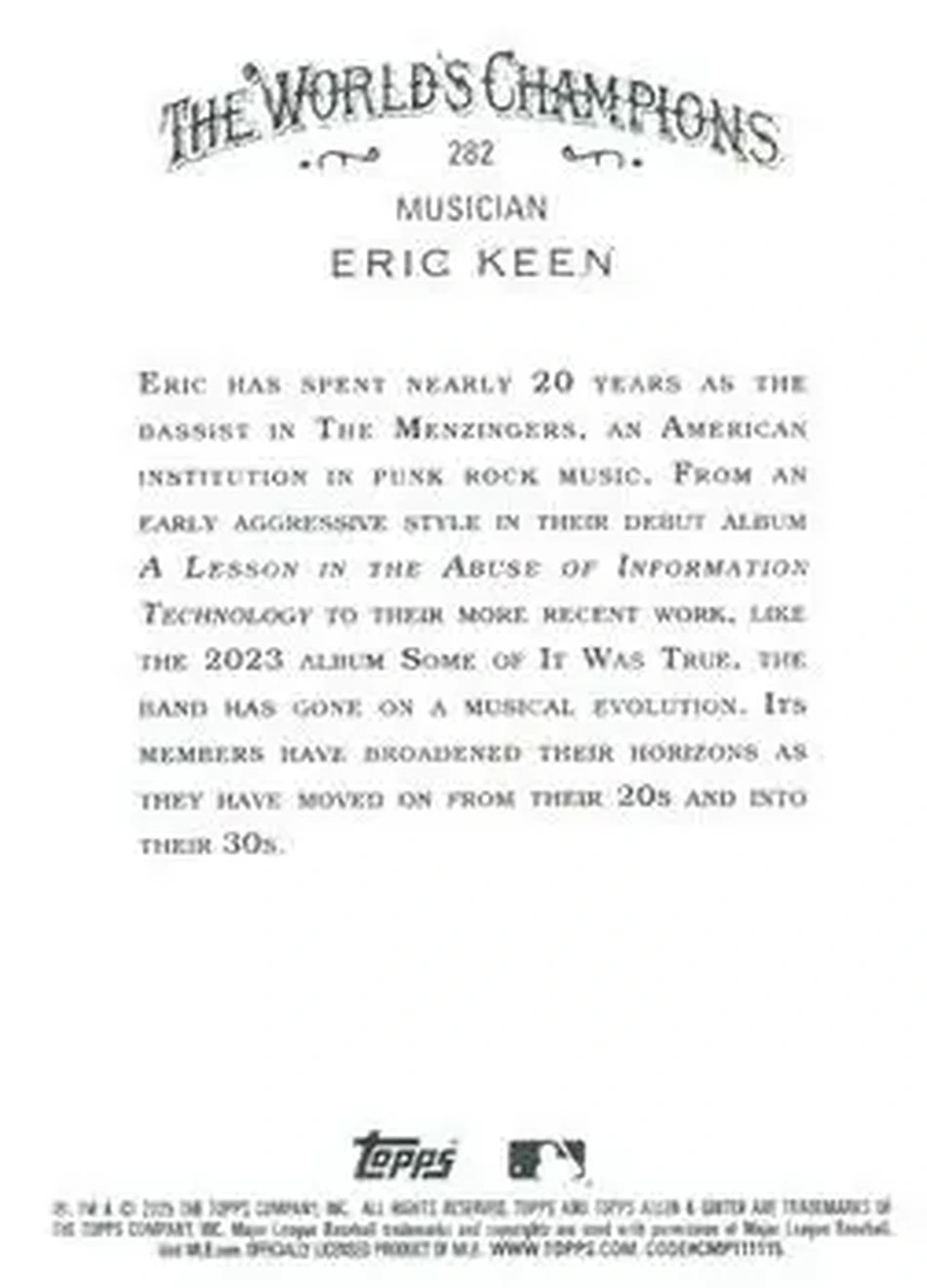Back of Eric Keen