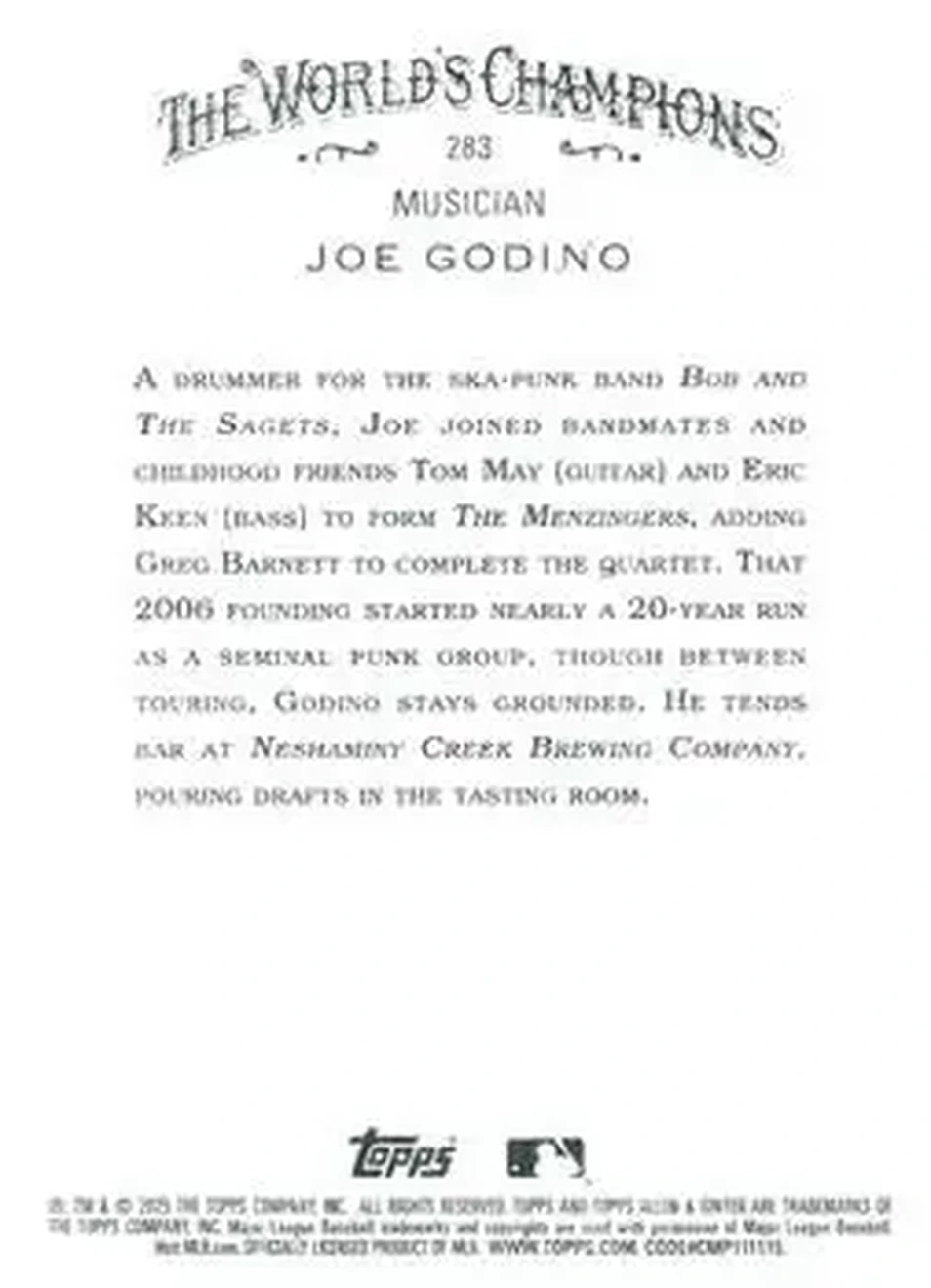 Back of Joe Godino
