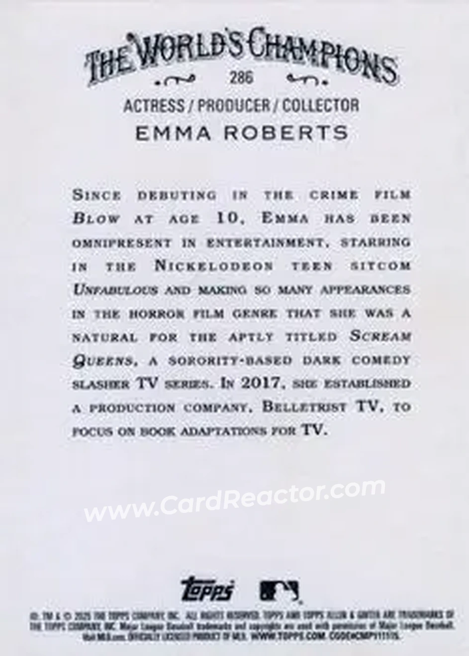 Back of Emma Roberts