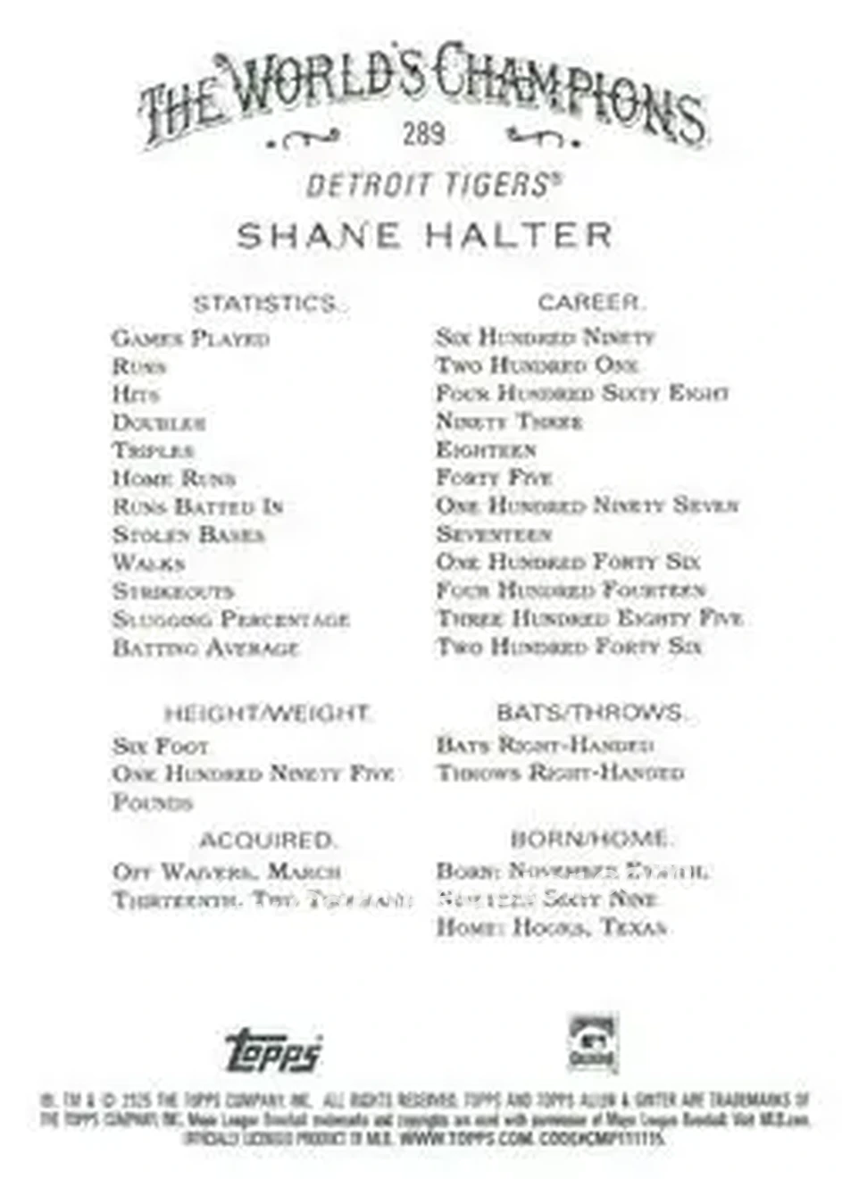 Back of Shane Halter